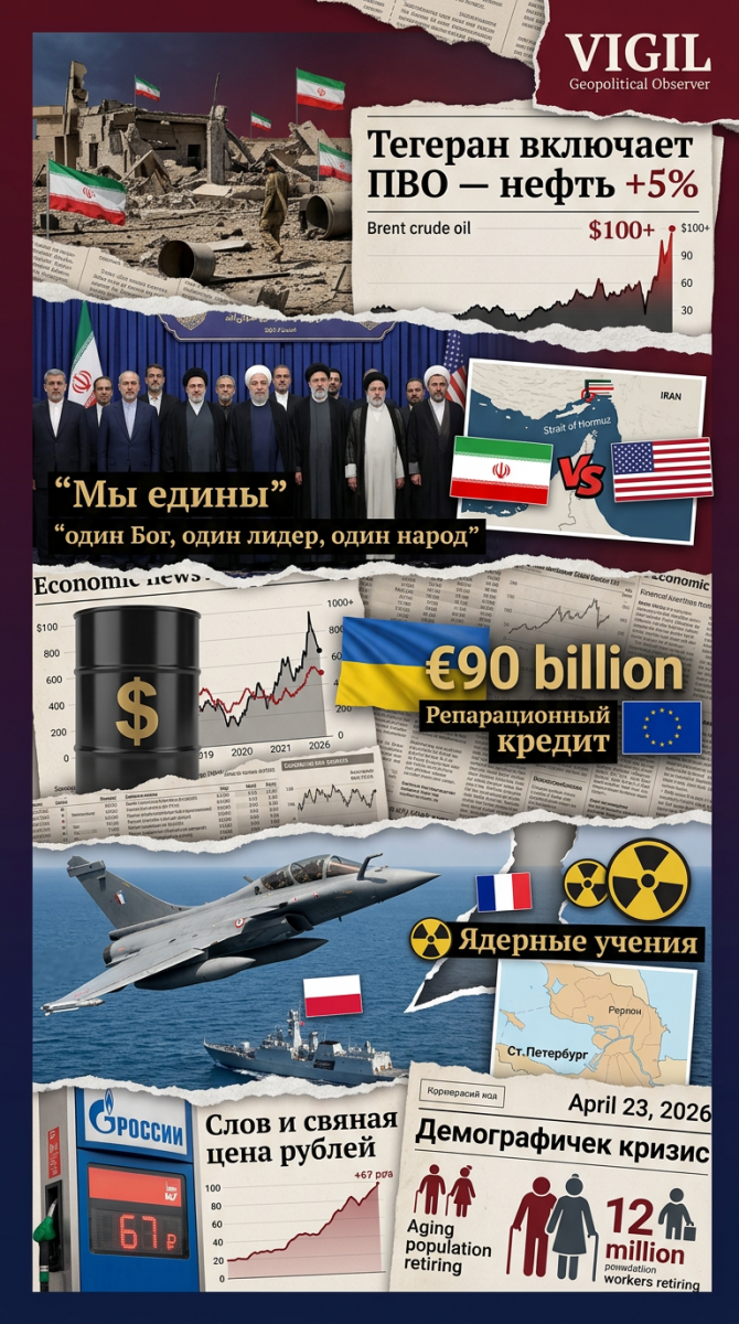 Геополитический дайджест от Михаила Ажгиревича за 23 апреля 2026!