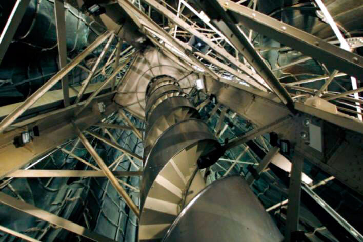 The stairs inside the Statue if Liberty