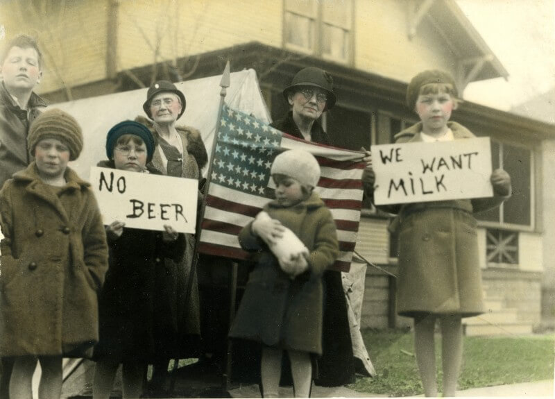 Support for prohibition in USA