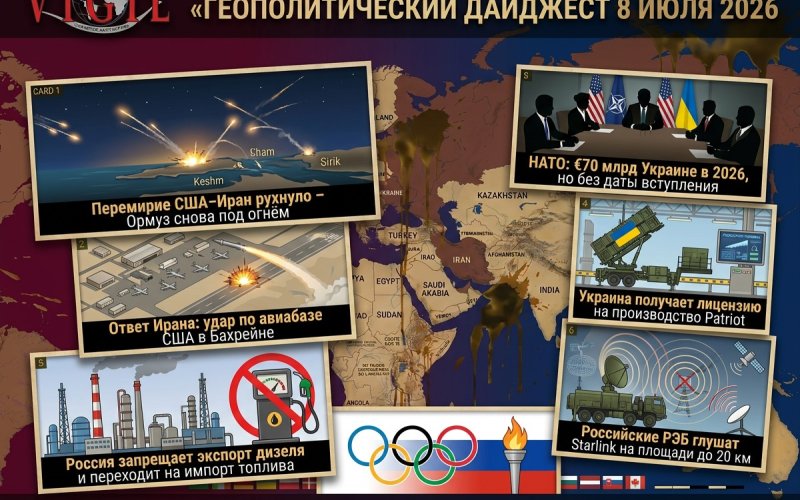 Геополитический дайджест от Михаила Ажгиревича за 8 июля 2026!