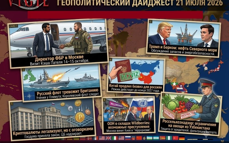 Геополитический дайджест от Михаила Ажгиревича за 21 июля 2026!