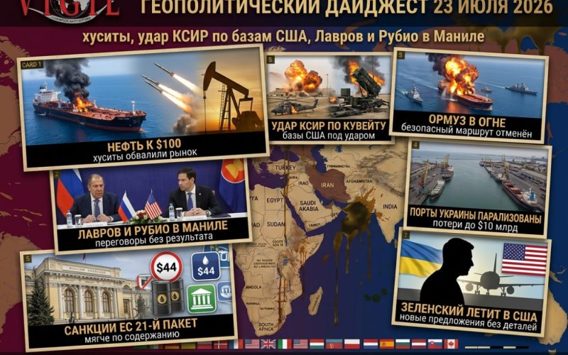 Геополитический дайджест от Михаила Ажгиревича за 23 июля 2026!