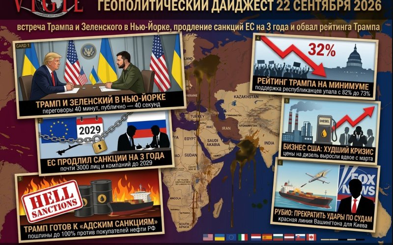 Геополитический дайджест от Михаила Ажгиревича за 22 сентября 2026!