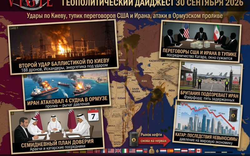 Геополитический дайджест от Михаила Ажгиревича за 30 сентября 2026!