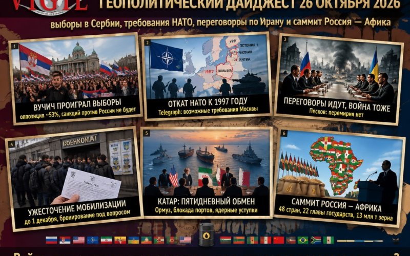 Геополитический дайджест от Михаила Ажгиревича за 26 октября 2026!