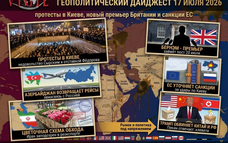Геополитический дайджест от Михаила Ажгиревича за 17 июля 2026!