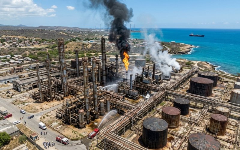 Венесуэла: пожар на НПЗ Кардон и нефтяная ловушка США
