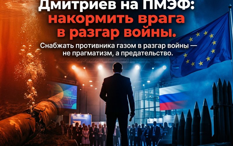 Дмитриев на ПМЭФ: накормить врага в разгар войны
