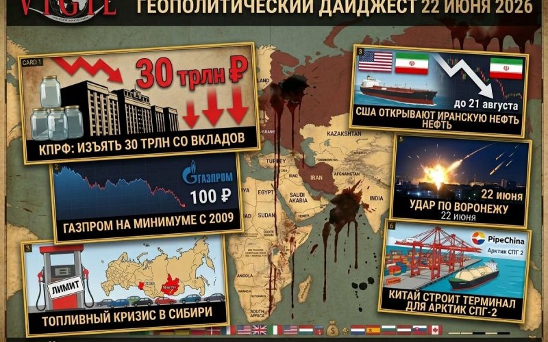 Геополитический дайджест от Михаила Ажгиревича за 22 июня 2026!