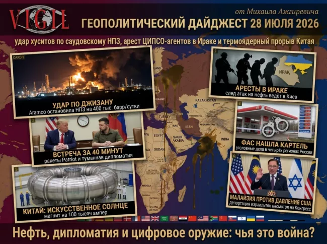 Геополитический дайджест от Михаила Ажгиревича за 28 июля 2026!