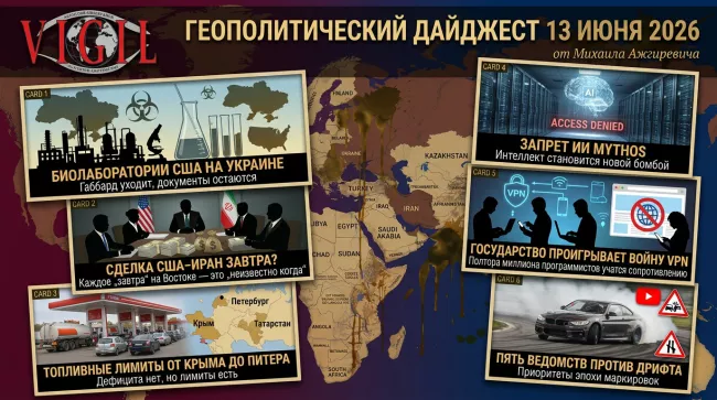 Геополитический дайджест от Михаила Ажгиревича за 13 июня 2026!