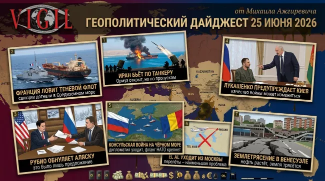 Геополитический дайджест от Михаила Ажгиревича за 25 июня 2026!