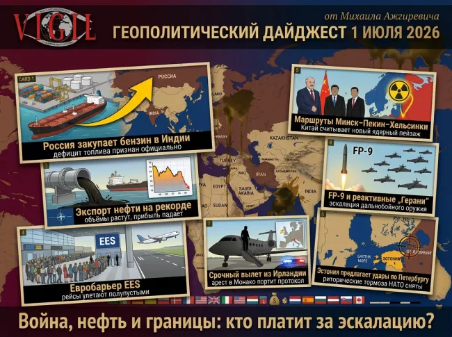 Геополитический дайджест от Михаила Ажгиревича за 1 июля 2026!