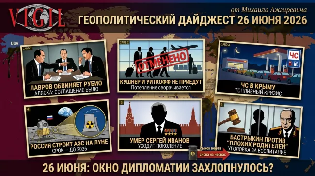 Геополитический дайджест от Михаила Ажгиревича за 26 июня 2026!