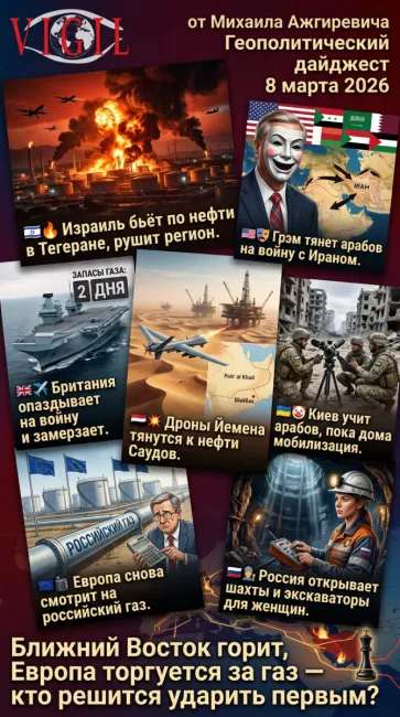 Геополитический дайджест от Михаила Ажгиревича за 8 марта 2026!
