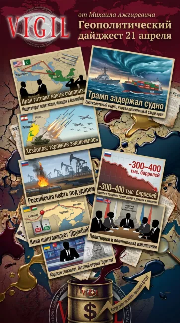 Геополитический дайджест от Михаила Ажгиревича за 21 апреля 2026!