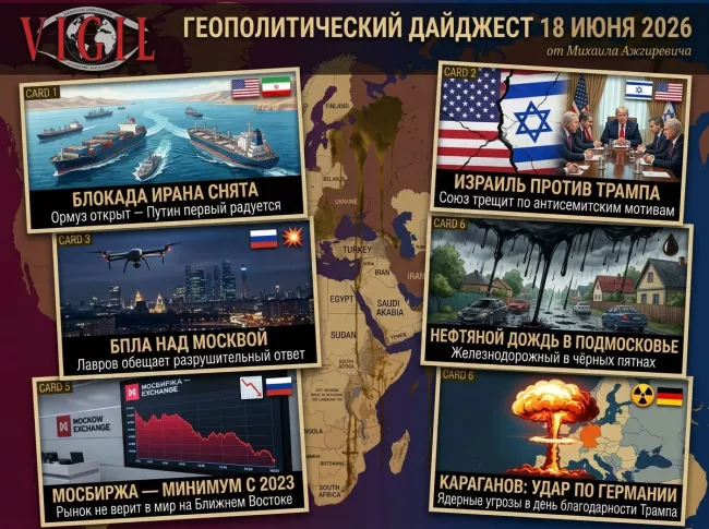 Геополитический дайджест от Михаила Ажгиревича за 18 июня 2026!